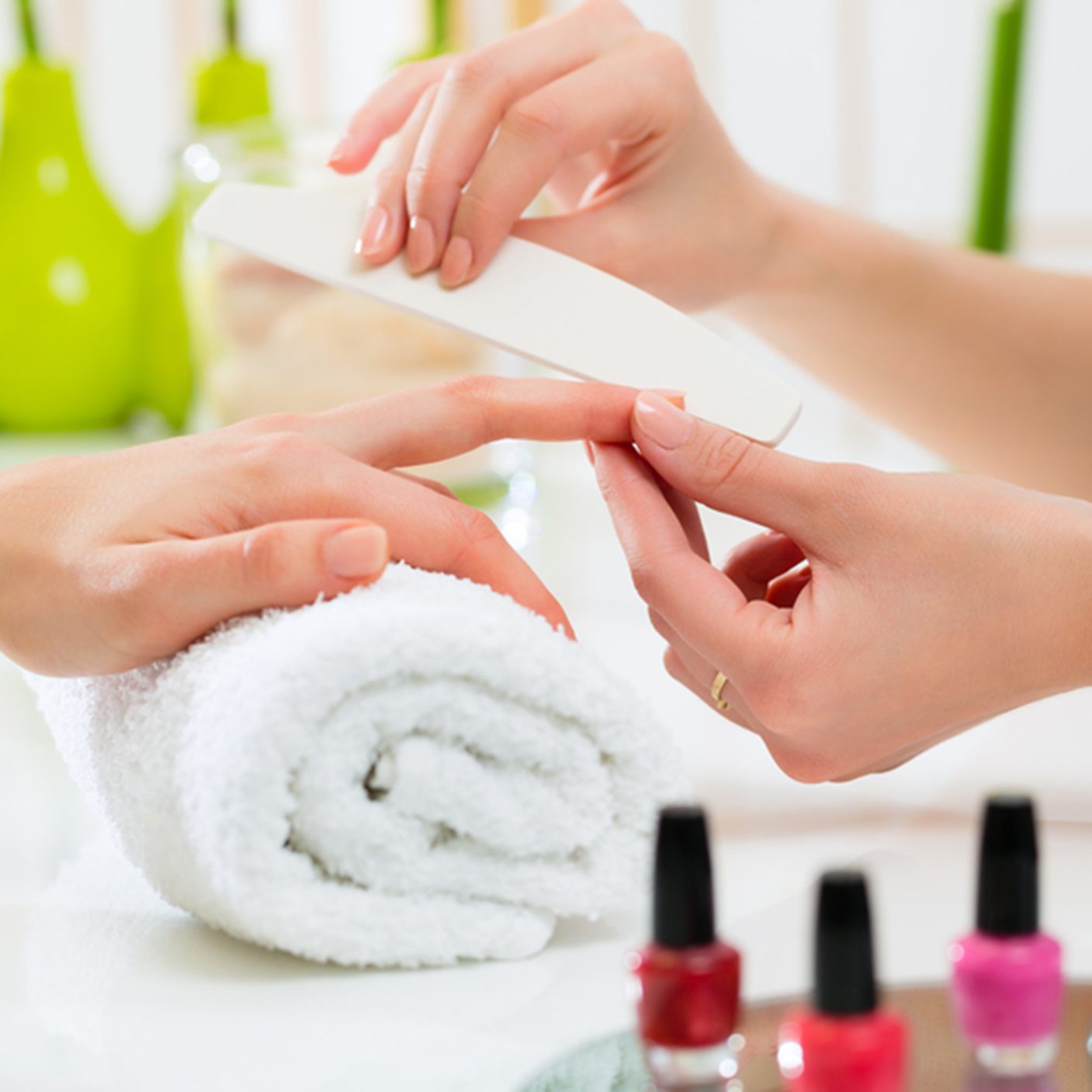 manicure-nail-salon-today-160513-tease-03_e30e131dcc91f5fb09f7b6add0c108f2 Woman in a nail salon receiving a manicure by a beautician; Shutterstock ID 154608623; PO: today.com
